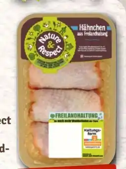 REWE Nature & Respect Pollofino Freiland Hähnchen Oberschenkel Angebot