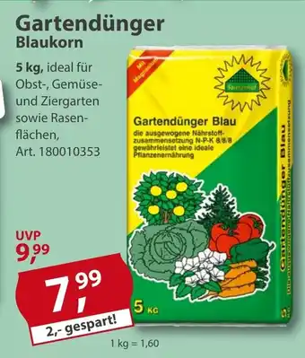 Sonderpreis Baumarkt Sonnenhof Gartendünger Blaukorn Angebot