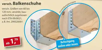 Sonderpreis Baumarkt versch. Balkenschuhe Angebot