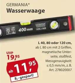 Sonderpreis Baumarkt GERMANIA Wasserwaage Angebot