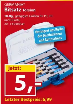 Sonderpreis Baumarkt GERMANIA Bitsatz Torsion Angebot