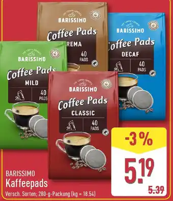 Aldi Nord BARISSIMO Kaffeepads Angebot