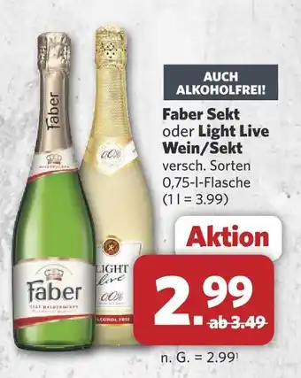 Combi Faber sekt oder light live wein/sekt Angebot