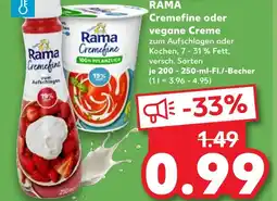 Kaufland Rama cremfine oder vegane creme Angebot
