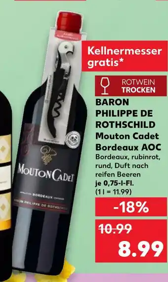 Kaufland Baron philippe de rothschild mouton cadet bordeaux aoc Angebot