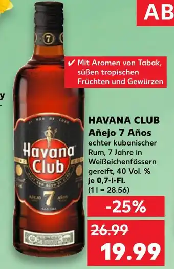 Kaufland Havana club añejo 7 años Angebot