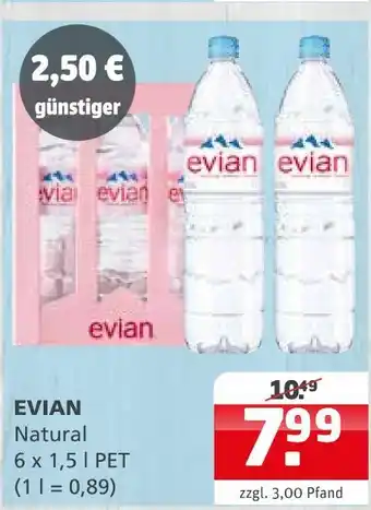 Getränke Quelle Evian natural Angebot