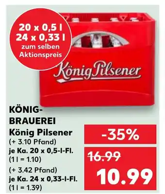 Kaufland König-brauerei könig pilsener Angebot