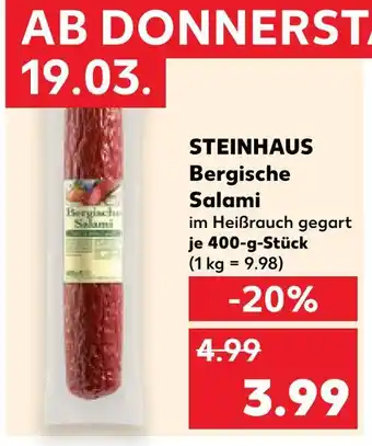 Kaufland Steinhaus bergische salami Angebot