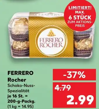 Kaufland Ferrero rocher schoko-nuss-spezialität Angebot