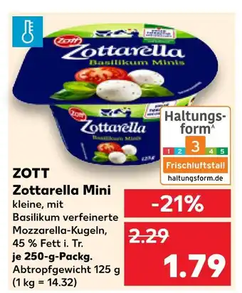 Kaufland Zott zottarella mini Angebot