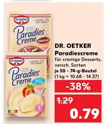 Kaufland Dr. oetker paradiescreme Angebot