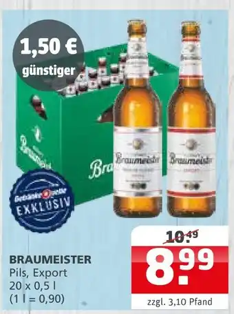 Getränke Quelle Braumeister pils Angebot