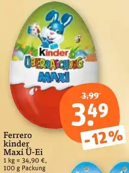 tegut Ferrero kinder maxi ü-ei Angebot