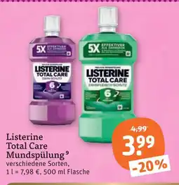 tegut Listerine total care mundspülung Angebot