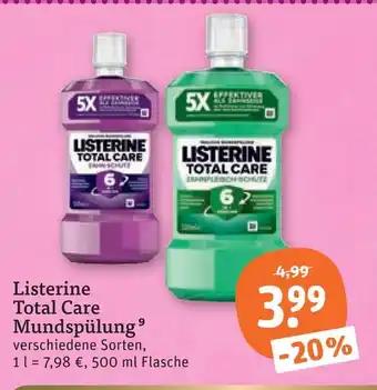 tegut Listerine total care mundspülung Angebot