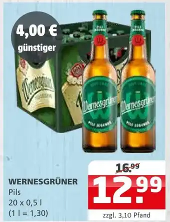 Getränke Quelle Wernesgrüner pils Angebot