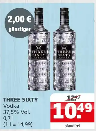 Getränke Quelle Three sixty vodka Angebot