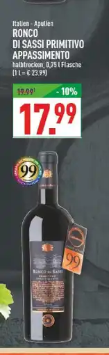Marktkauf Ronco di sassi primitivo appassimento Angebot