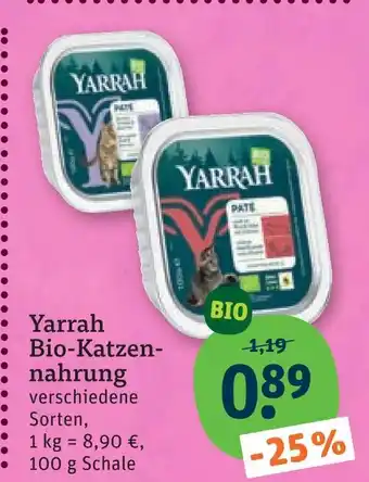 tegut Yarrah bio-katzennahrung Angebot