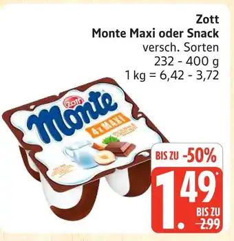 Marktkauf Zott monte maxi Angebot