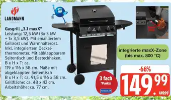Marktkauf Landmann gasgrill „3.1 maxx“ Angebot