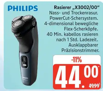 Marktkauf Philips rasierer x3002/00 Angebot