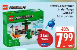 Marktkauf Lego minecraft steves abenteuer in der taiga Angebot