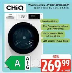 Marktkauf Chiq waschmaschine pfl80141m3xwga Angebot