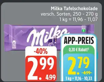 Edeka Milka tafelschokolade Angebot