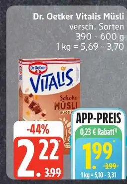 Edeka Dr. oetker vitalis müsli Angebot
