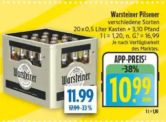 diska Warsteiner pilsener Angebot