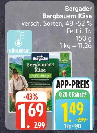 Edeka Bergader bergbauern käse Angebot
