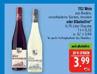 Marktkauf 1112 spätburgunder Angebot