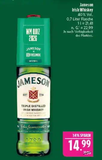 Marktkauf Jameson irish whiskey Angebot