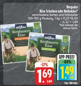 Edeka Bergader käse scheiben Angebot