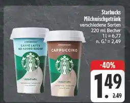 Edeka Starbucks caffe latte no added sugar Angebot