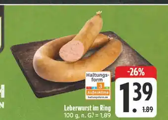 Edeka Leberwurst im ring Angebot