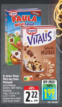 Edeka Dr. oetker vitalis schoko müsli klassisch Angebot