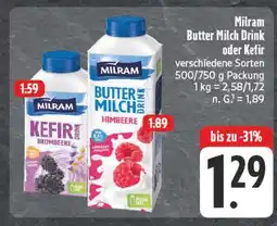 Edeka Milram butter milch drink himbeere Angebot
