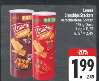 Edeka Lorenz crunchips stackers Angebot