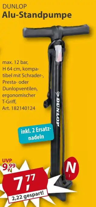 Sonderpreis Baumarkt DUNLOP Alu-Standpumpe Angebot