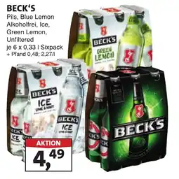 Lösch Depot BECK'S Pils, Blue Lemon Alkoholfrei, Ice, Green Lemon, Unfiltered Angebot