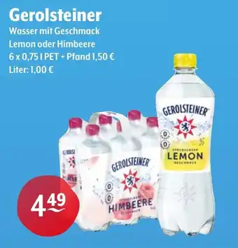 Getränke Hoffmann Gerolsteiner Wasser mit Geschmack Lemon oder Himbeere Angebot