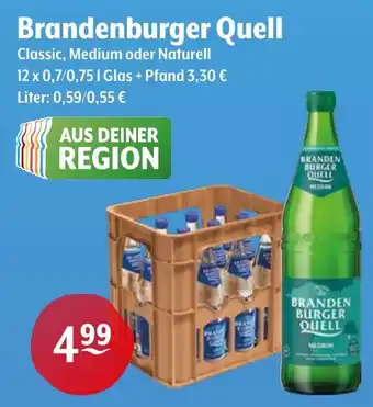 Getränke Hoffmann Brandenburger Quell Classic, Medium oder Naturell Angebot