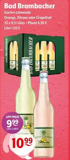 Getränke Hoffmann Bad Brambacher Garten-Limonade Orange, Zitrone oder Grapefruit Angebot