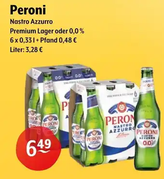 Getränke Hoffmann Peroni Nastro Azzurro Premium Lager oder 0,0% Angebot