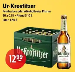 Getränke Hoffmann Ur-Krostitzer Feinherbes oder Alkoholfreies Pilsner Angebot