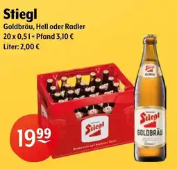 Getränke Hoffmann Stiegl Goldbräu, Hell oder Radler Angebot