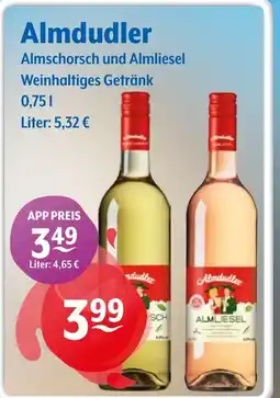 Getränke Hoffmann Almdudler Almschorsch und Almliesel Weinhaltiges Getränk Angebot
